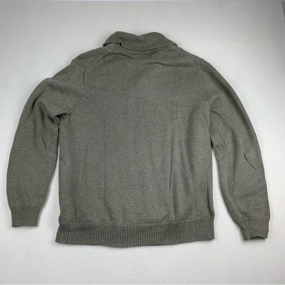 J. Crew Sweater Men's Large Taupe Toggle‎ Closure Long Sleeve Cotton Preppy